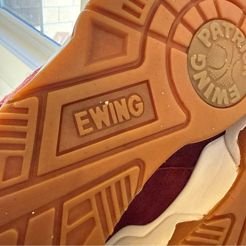 Patrick Ewing 33 HI Top Red Suede Sneakers - Size US 8 EUR 41 Vintage - Picture 9 of 10